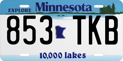MN license plate 853TKB