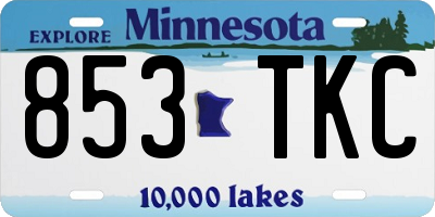 MN license plate 853TKC