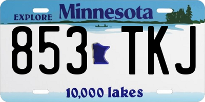 MN license plate 853TKJ