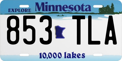 MN license plate 853TLA