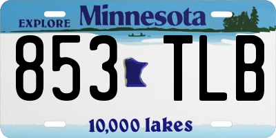 MN license plate 853TLB