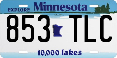 MN license plate 853TLC