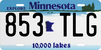 MN license plate 853TLG
