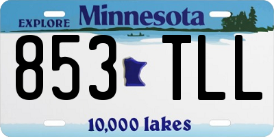 MN license plate 853TLL