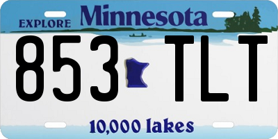 MN license plate 853TLT