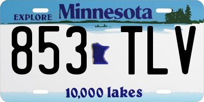 MN license plate 853TLV