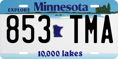 MN license plate 853TMA