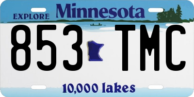 MN license plate 853TMC