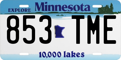 MN license plate 853TME