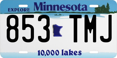 MN license plate 853TMJ