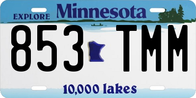 MN license plate 853TMM