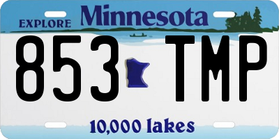 MN license plate 853TMP