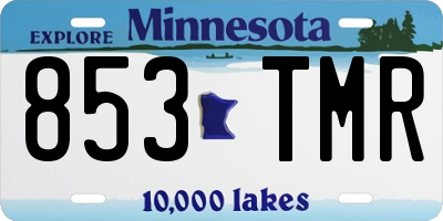 MN license plate 853TMR