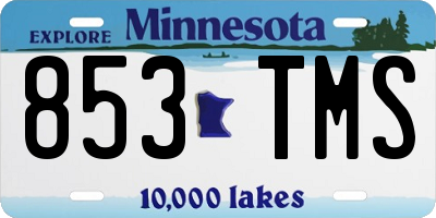 MN license plate 853TMS