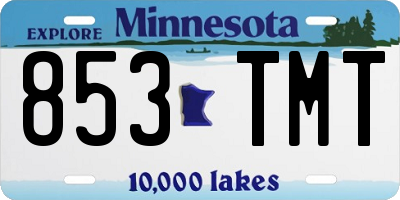 MN license plate 853TMT