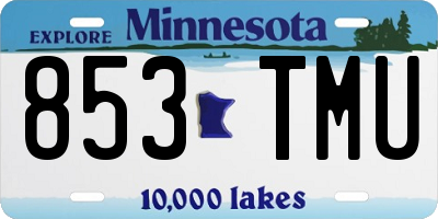 MN license plate 853TMU