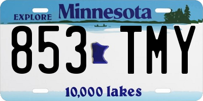 MN license plate 853TMY