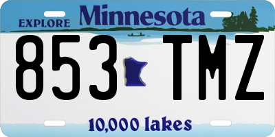 MN license plate 853TMZ