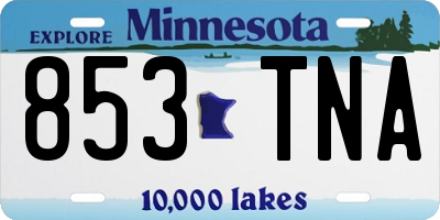 MN license plate 853TNA