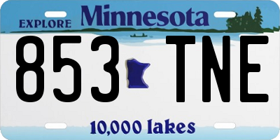 MN license plate 853TNE