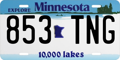 MN license plate 853TNG