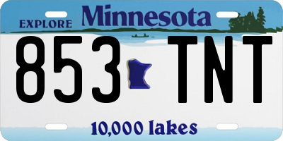 MN license plate 853TNT