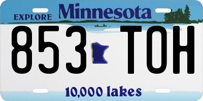 MN license plate 853TOH