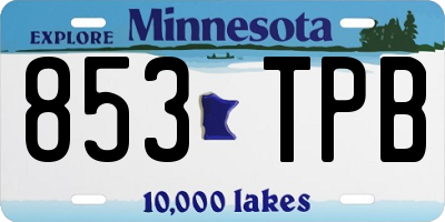MN license plate 853TPB