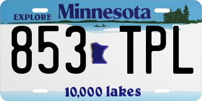 MN license plate 853TPL