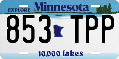 MN license plate 853TPP