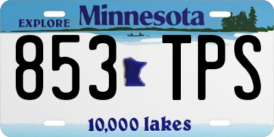 MN license plate 853TPS