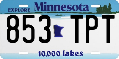 MN license plate 853TPT