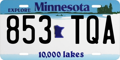 MN license plate 853TQA