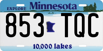 MN license plate 853TQC