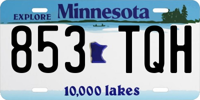 MN license plate 853TQH