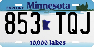 MN license plate 853TQJ