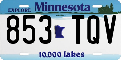 MN license plate 853TQV