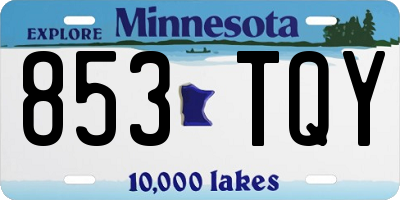 MN license plate 853TQY