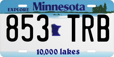MN license plate 853TRB