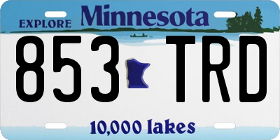 MN license plate 853TRD