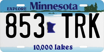 MN license plate 853TRK