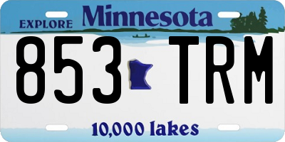 MN license plate 853TRM