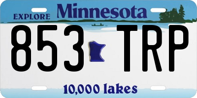 MN license plate 853TRP