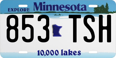 MN license plate 853TSH
