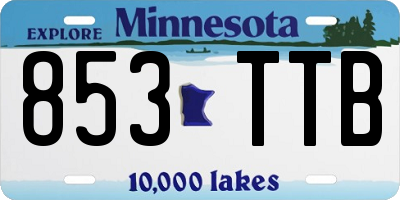 MN license plate 853TTB