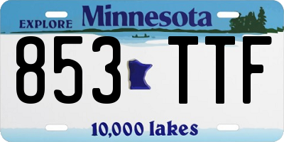 MN license plate 853TTF