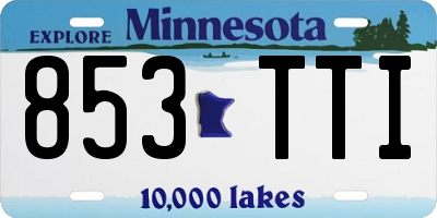 MN license plate 853TTI