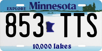 MN license plate 853TTS