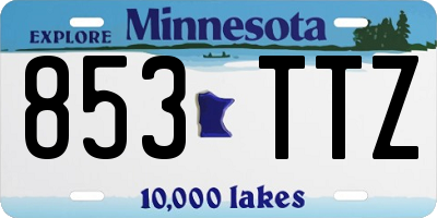 MN license plate 853TTZ