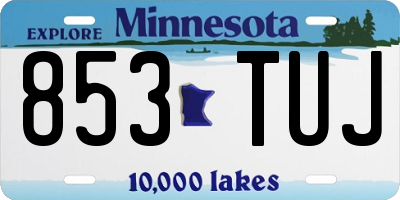 MN license plate 853TUJ